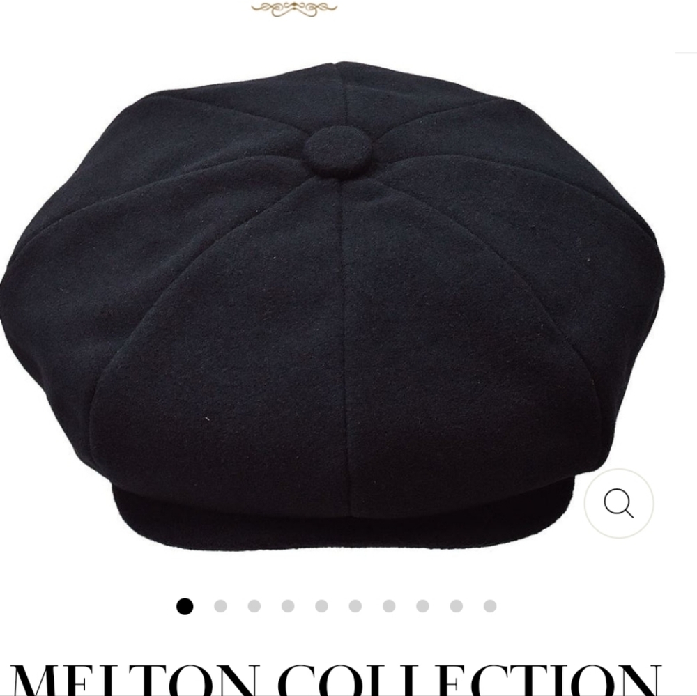 Black Newsboy Cap